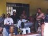 2003 – Escola de Samba do Reio em mais um momento de plena alegria: da esquerda para a direita, Buxú Caslini, Luis Almeida, Pé de Galo, Leivinha, Didi, Neno, Ivan, Adir Balestero, Mulato e Daio (de costas).